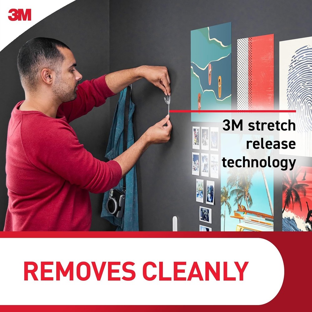 Command Medium Clear Wall Hooks, 7 Hooks and 12 Medium,