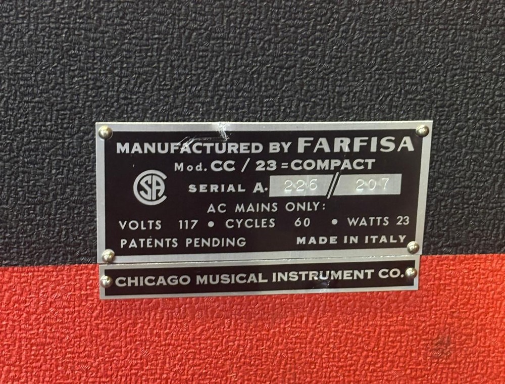 Vintage Farfisa Combo Compact 61-Key Organ CC 23 Compact