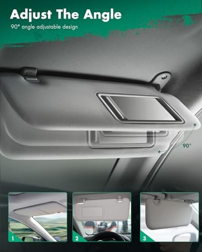 Left Driver Side Car Sun Visor With Left Driver Side[BBM2-69-320C-75] Gray