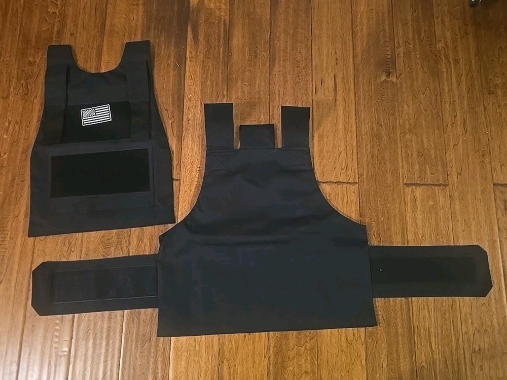 Black Vest Plate Carrier With Patch