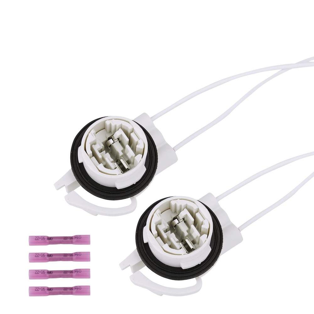 Light Socket Wire Harness Pigtail Repair Kit (2pcs) LED/Standard, Bulbs#...