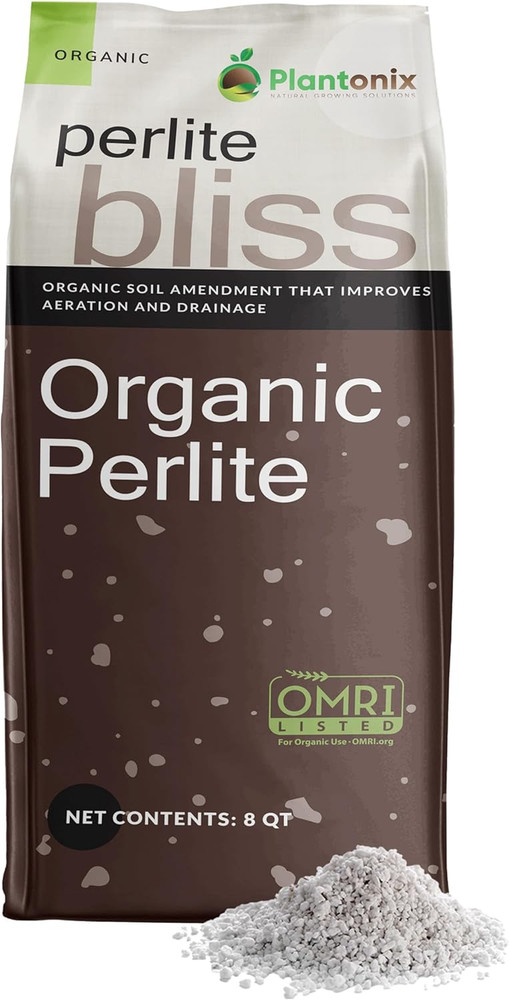 Perlite Bliss (8 Qts) - Organic Perlite for Plants - Coarse Perlite Bulk Soil Am
