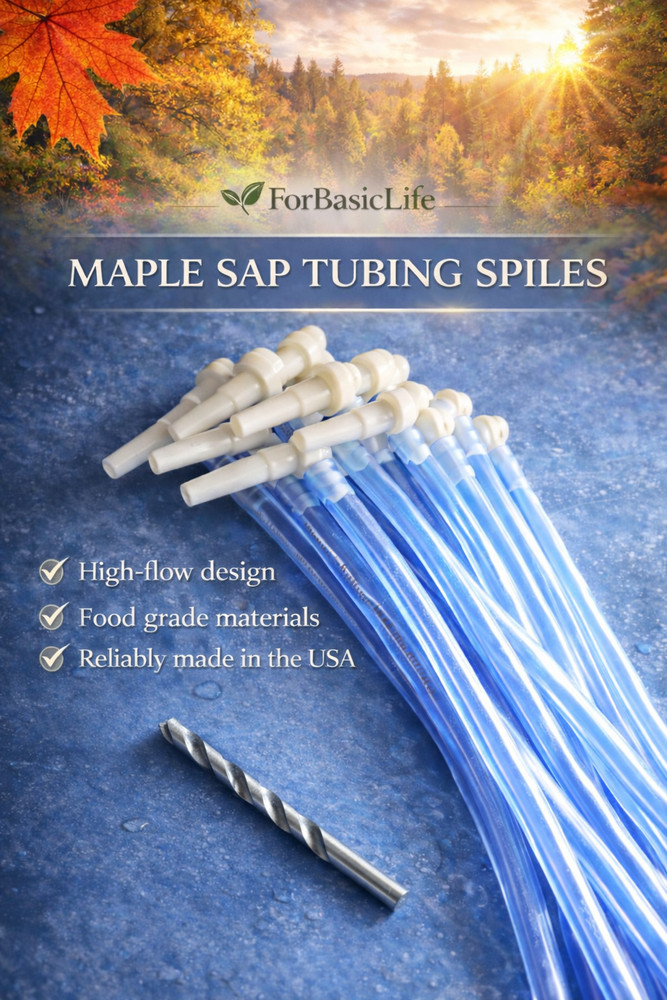 Maple Syrup Starter Kit 10 Taps Tubing with drill  bit Easy Tree Tapping