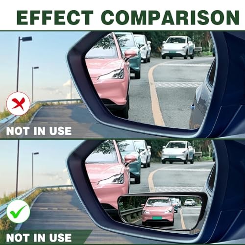 2PCS Blind Spot Mirror, HD Convex Wide Angle Looking Glass, Rectangular Wide