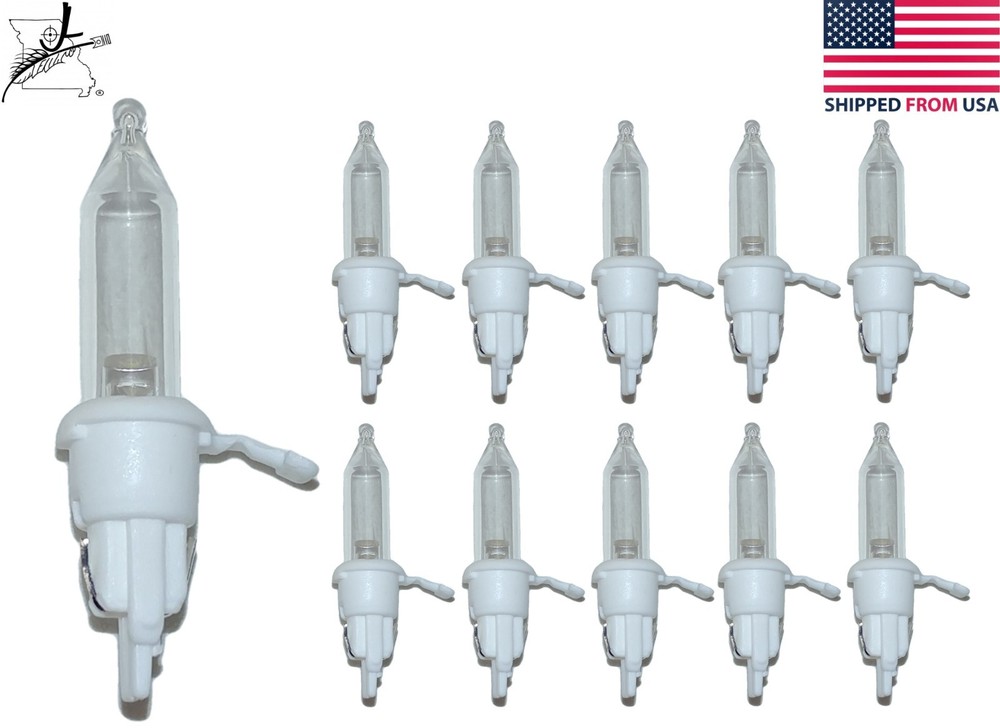 10x L3 LED Clear Cool White Base Mini Christmas Tree Light Bulbs 3.6v 0.072a