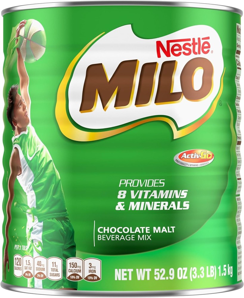 Milo Chocolate Malt Bevera Mix 3.3 Pound Can