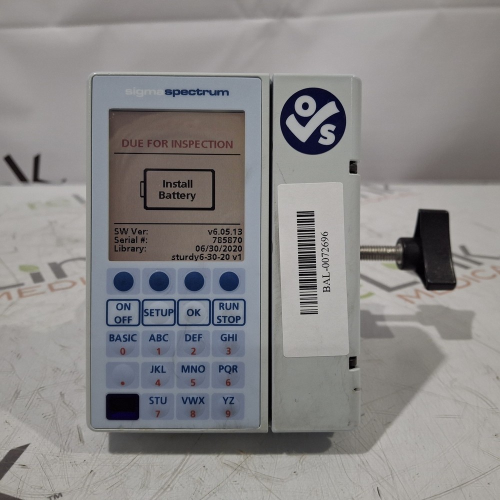 Baxter Sigma Spectrum 6.05.13 without Battery Infusion Pump