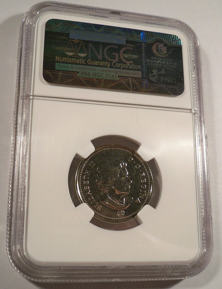 2007 CANADA 25c NGC MS67 CONGRATULATIONS MINT COLORIZED QUARTER MS 67