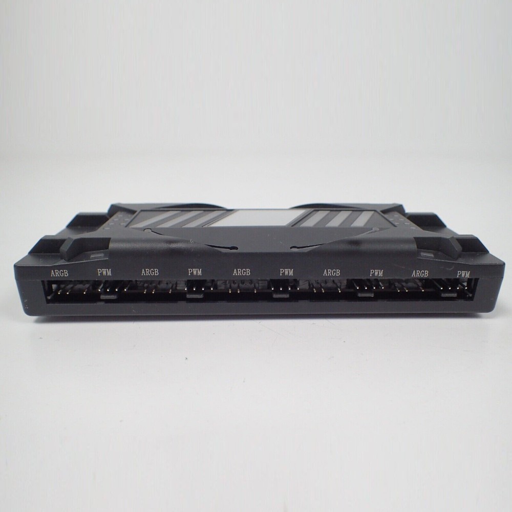 10 PWM / 12 ARGB Strip Fan Controller Hub Splitter + Remote for PC Computer