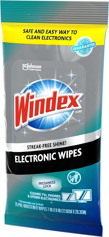 Windex Electronics Wipes, Pre-Moistened Screen Wipes