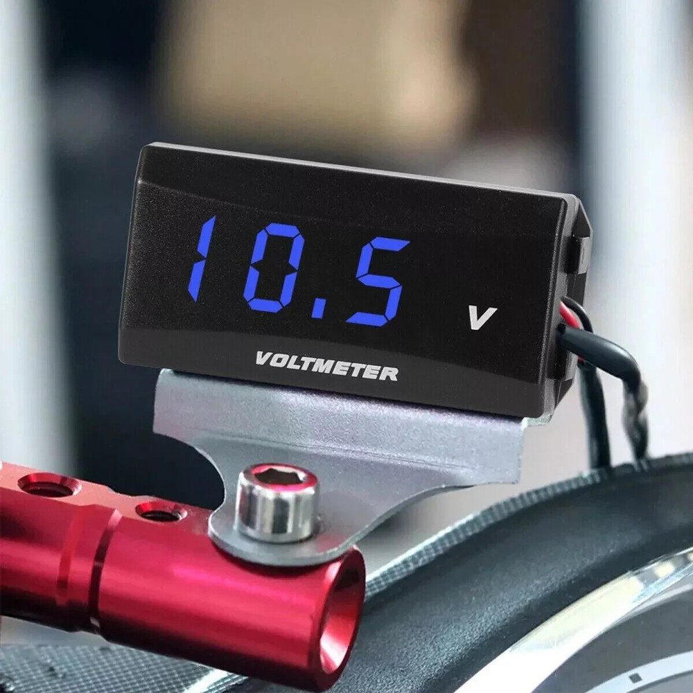 12V Digital LED Display Voltmeter Voltage Gauge Panel Meter Car Motorcycle