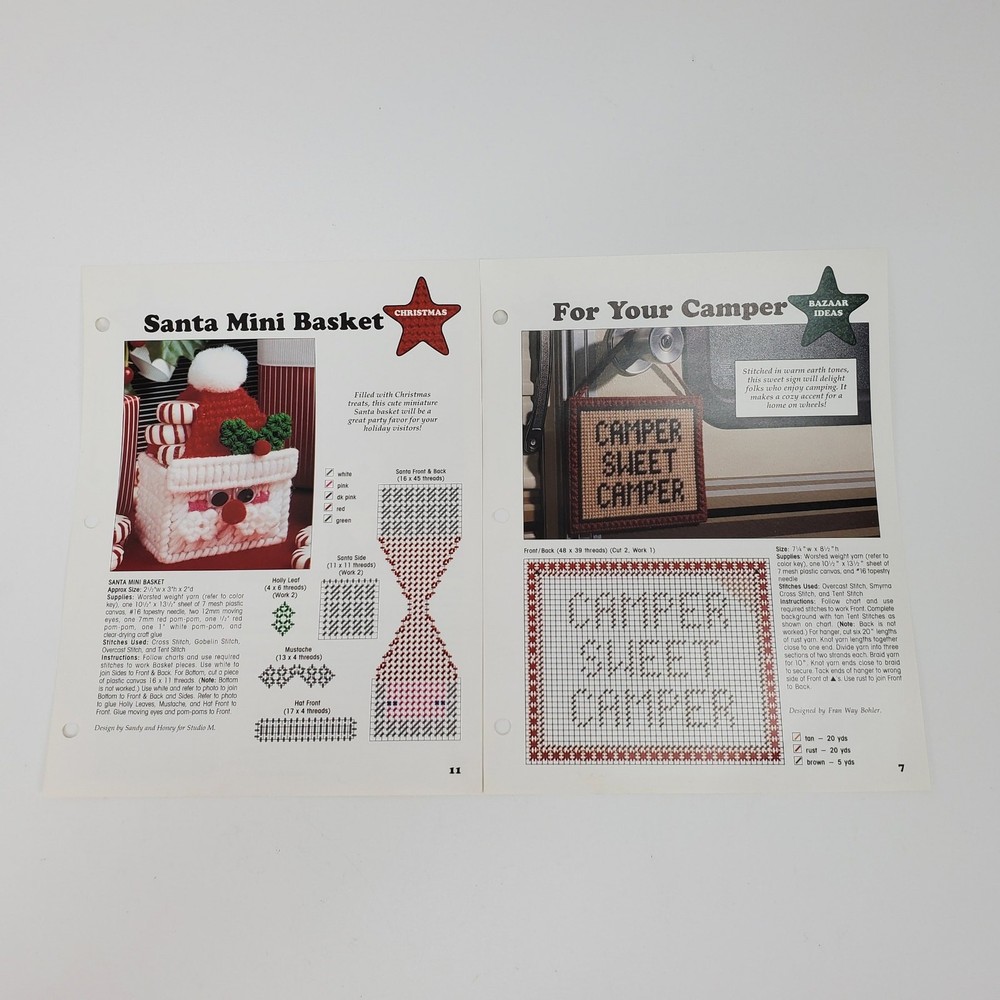 Plastic Canvas All Stars 1995 Leisure Arts 7 Patterns from Patternpak 4