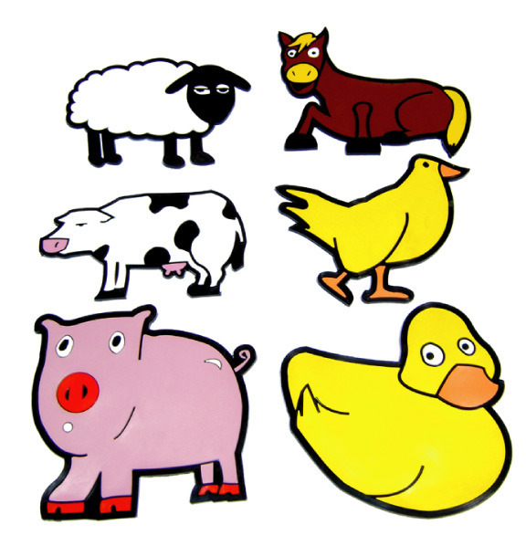 Poly FARM ANIMALS Activity Set Spatial Awareness Spot Markers Athletic Starter