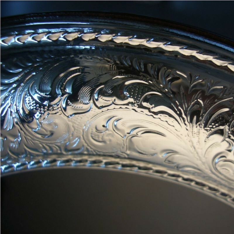 Romantic Photo Frame - Florentine Engraving - Silver Frame Solid 925 Silver (V1)