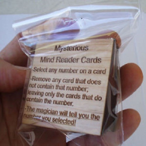 Mysterious Mind Reader Cards - all wood - Magic!!