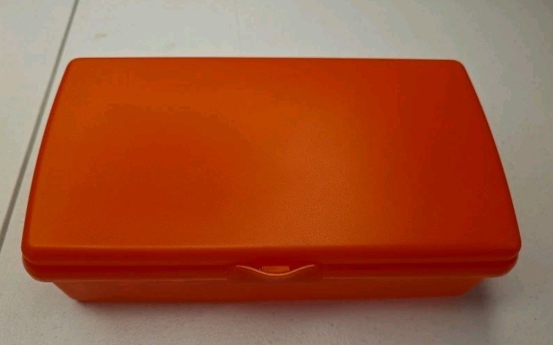 Tupperware Pencil Case Container 4769A-1, Orange 1.2L