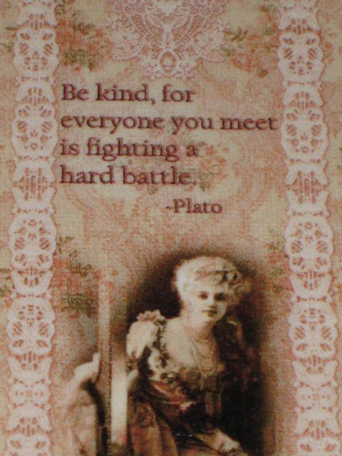PRIMITIVE VICTORIAN STYLE LAMINATED BOOKMARK