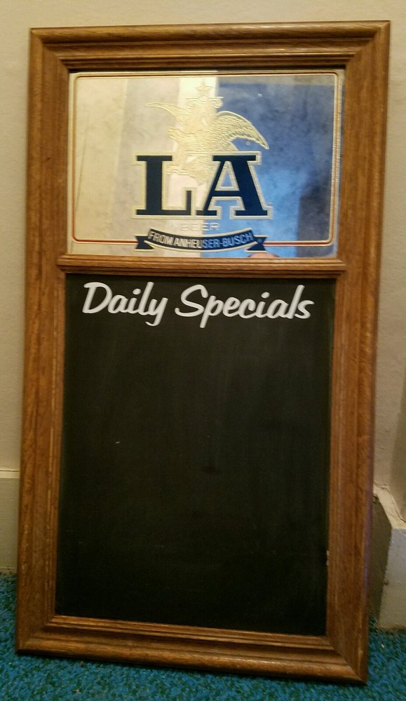 1986 LA beer menu chalkboard