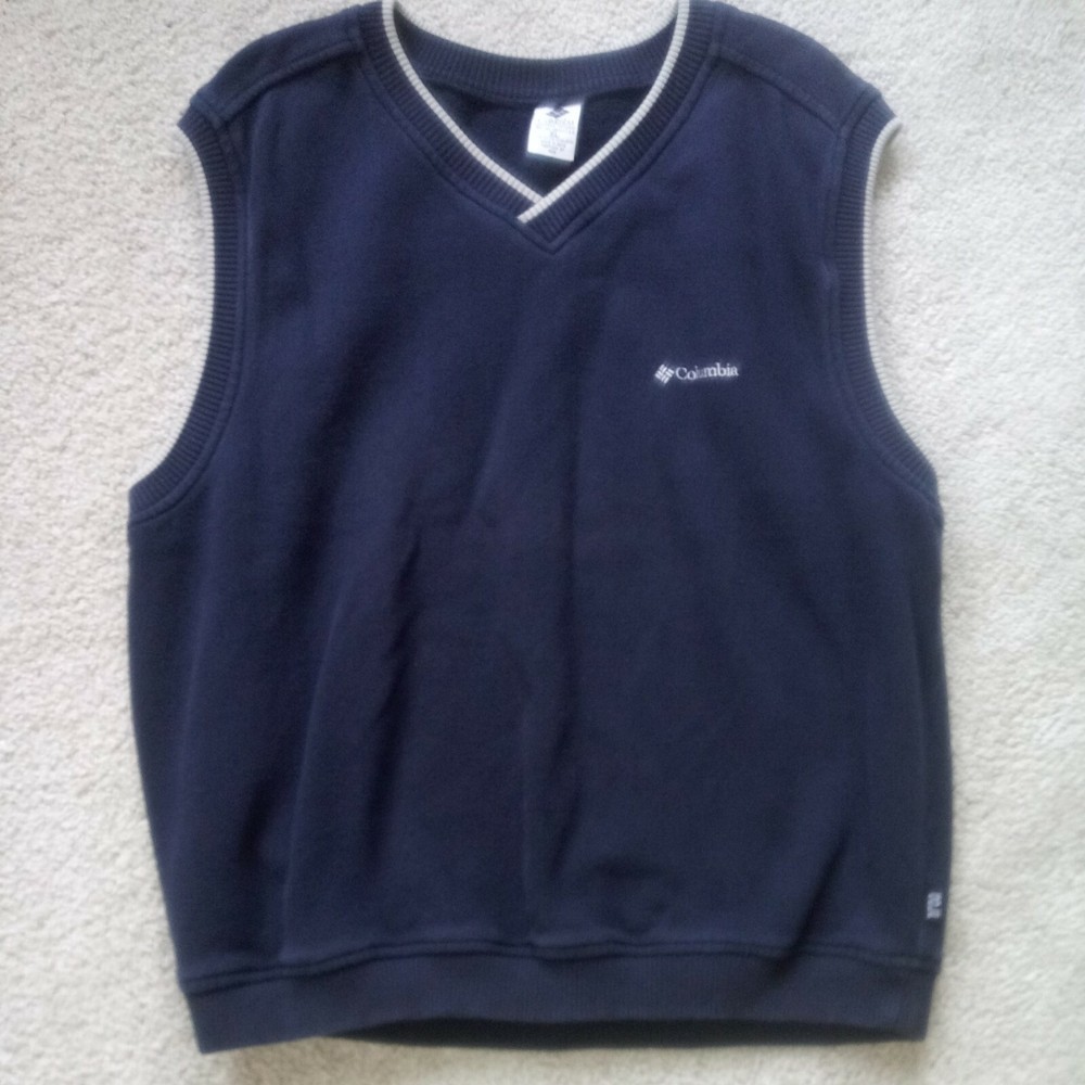 Columbia Men's Golf Vest Pullover Size XL Navy Blue