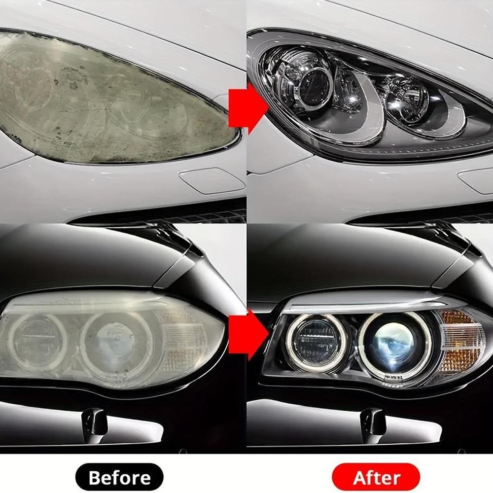 Headlight Restoration Kit, No Power Tools, Makes Headlights Like Ne w