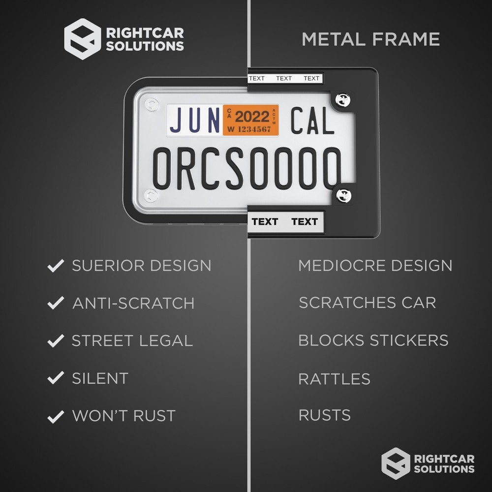 Rightcar Solutions Motorcycle Silicone License Plate Frame | 10 Colors Available