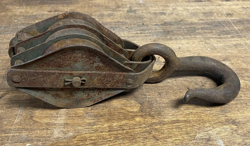 Antique Pulley 11in 3-Way