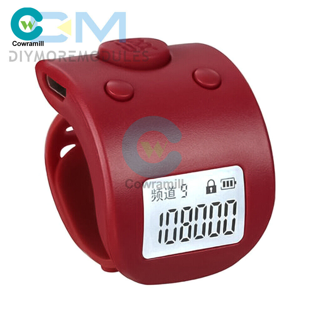 Mini LCD Multifunctional Manual Ring Type Rechargeable Digital Counter Micro USB