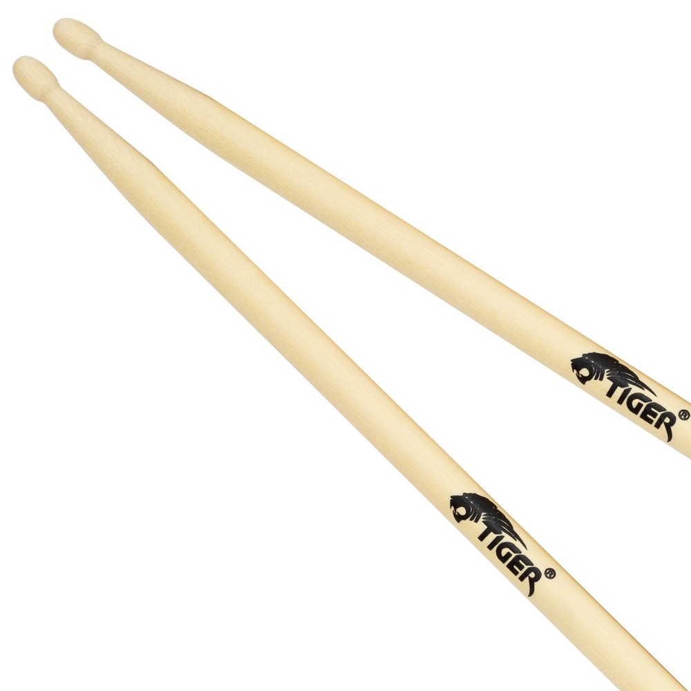 Tiger Maple Drumsticks with Wooden Tips
