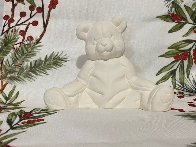 Teddy Bear Sitting Ceramic Bisque Ready to Paint