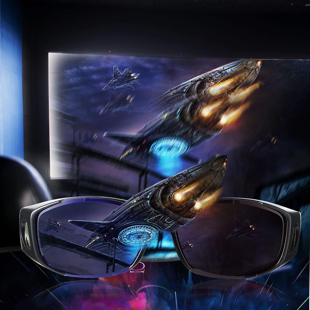 Durable Black Frame 3D Glasses - 2 Pieces Red Blue for an Immersive Experience