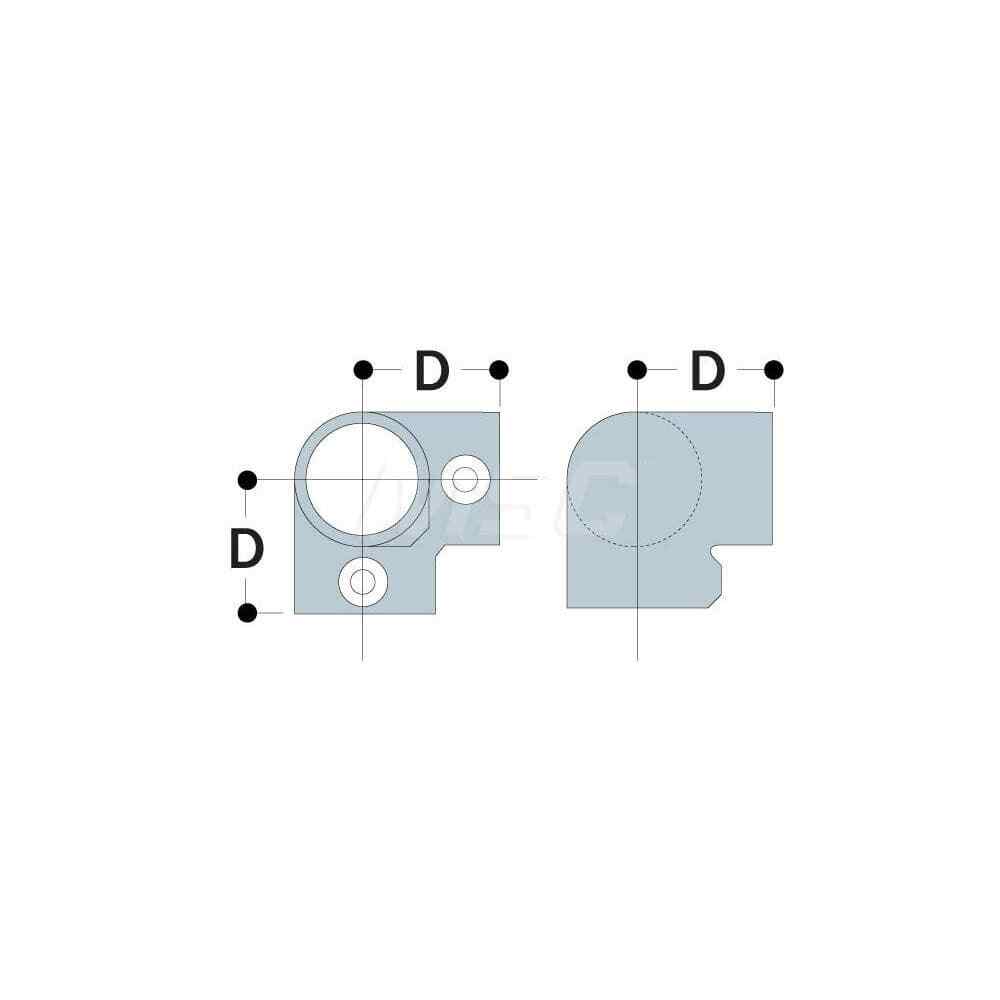 Kee Glvanized Pipe Rail Fitting for 1" Pipe, Side Outlet Elbow, 1 Piece