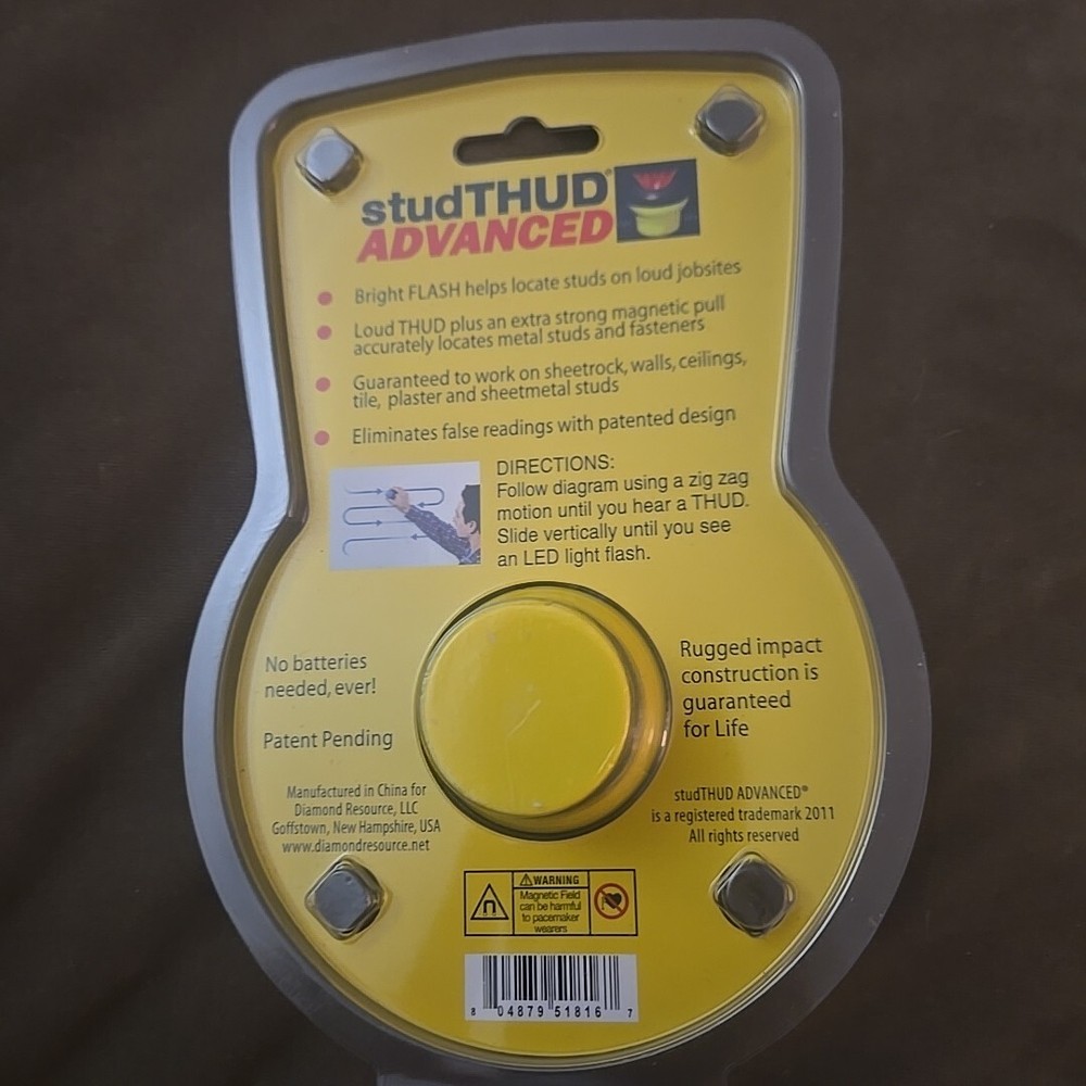 Diamond Resource Advanced Stud Thud LED Magnetic Stud Finder