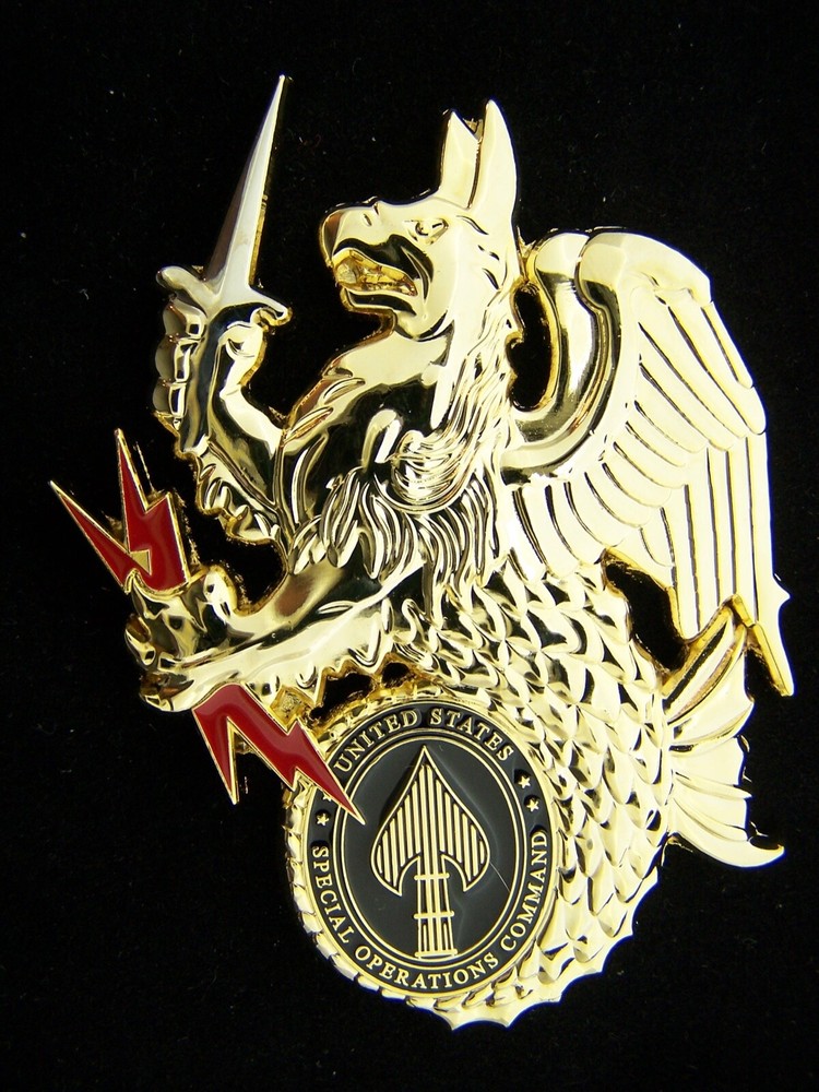 US Special Operations Command SOCOM Communications Griffin Challenge Coin