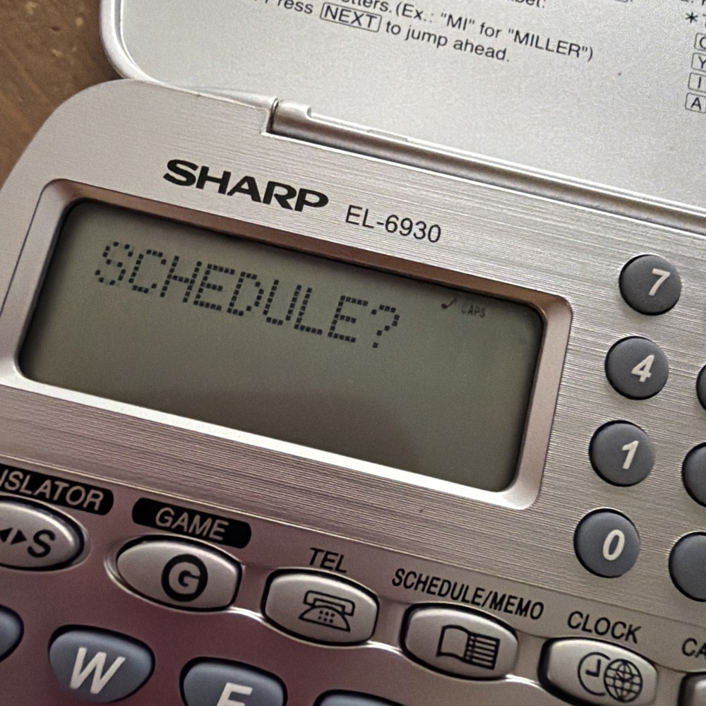 Sharp Memo Master EL-6930 Electronic Organizer Phone Book PDA Translator