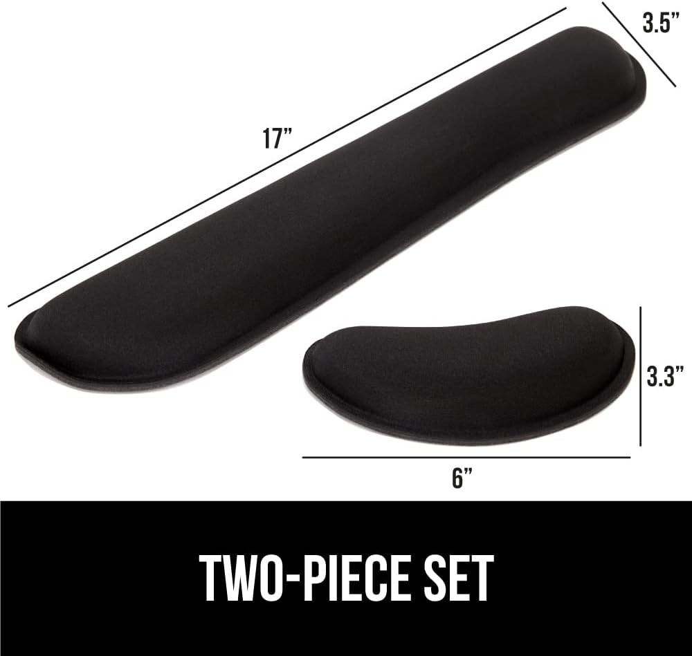 Silky Memory Foam Wrist Rest for Computer Keyboard, Mouse, Ergonomic Design f...