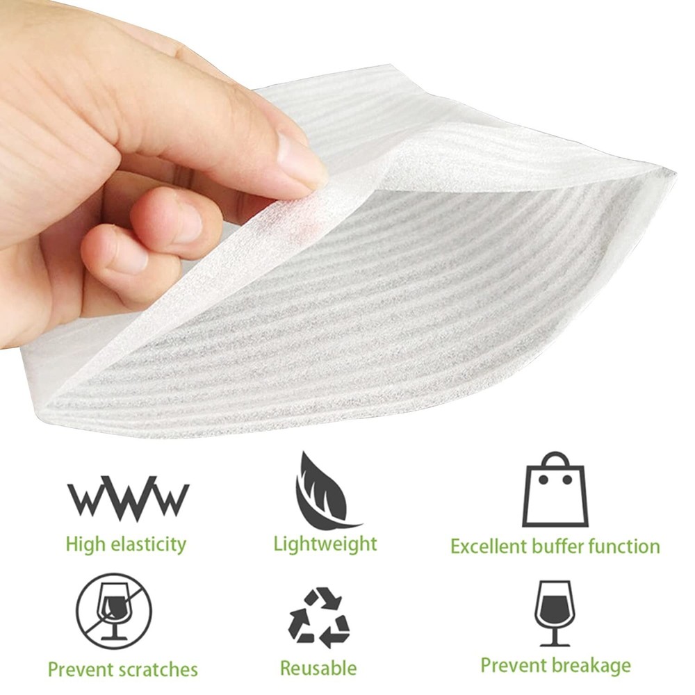Foam Pouches & Foam Wrap Sheets,4 Sizes 80 Count Foam Wrap Sheets Cushioning ...