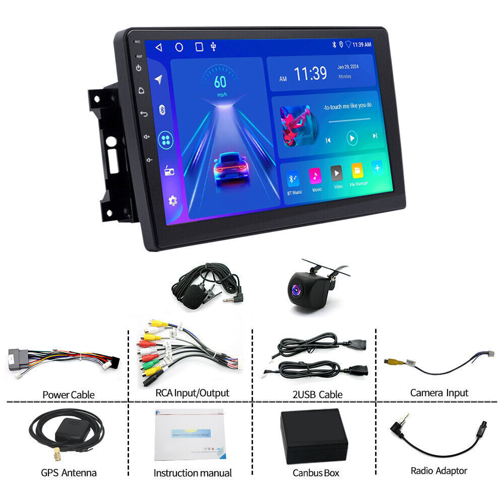 For 2011-2013 Dodge Durango Car Radio Head Unit CarPlay Android Auto Camera GPS