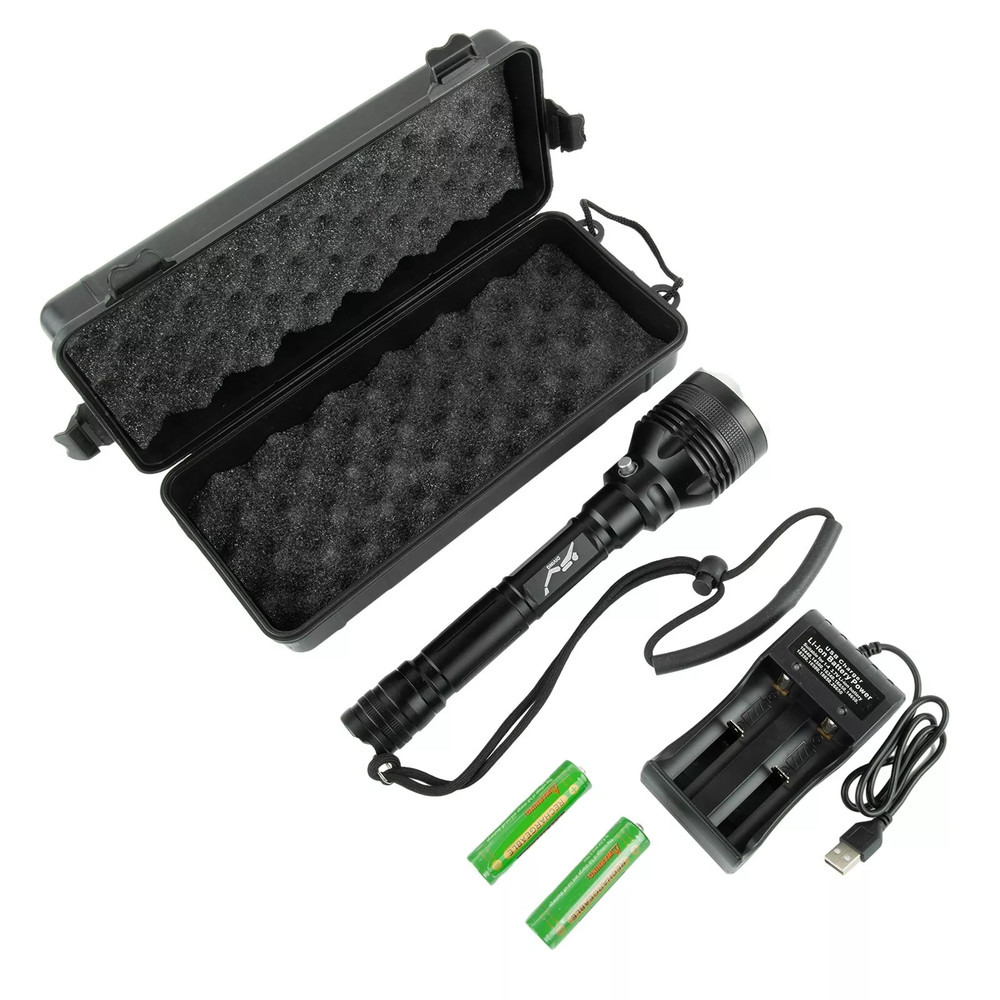 Scuba Diving IPX8 Waterproof Flashlight LED Light 80M Deep Underwater Torch
