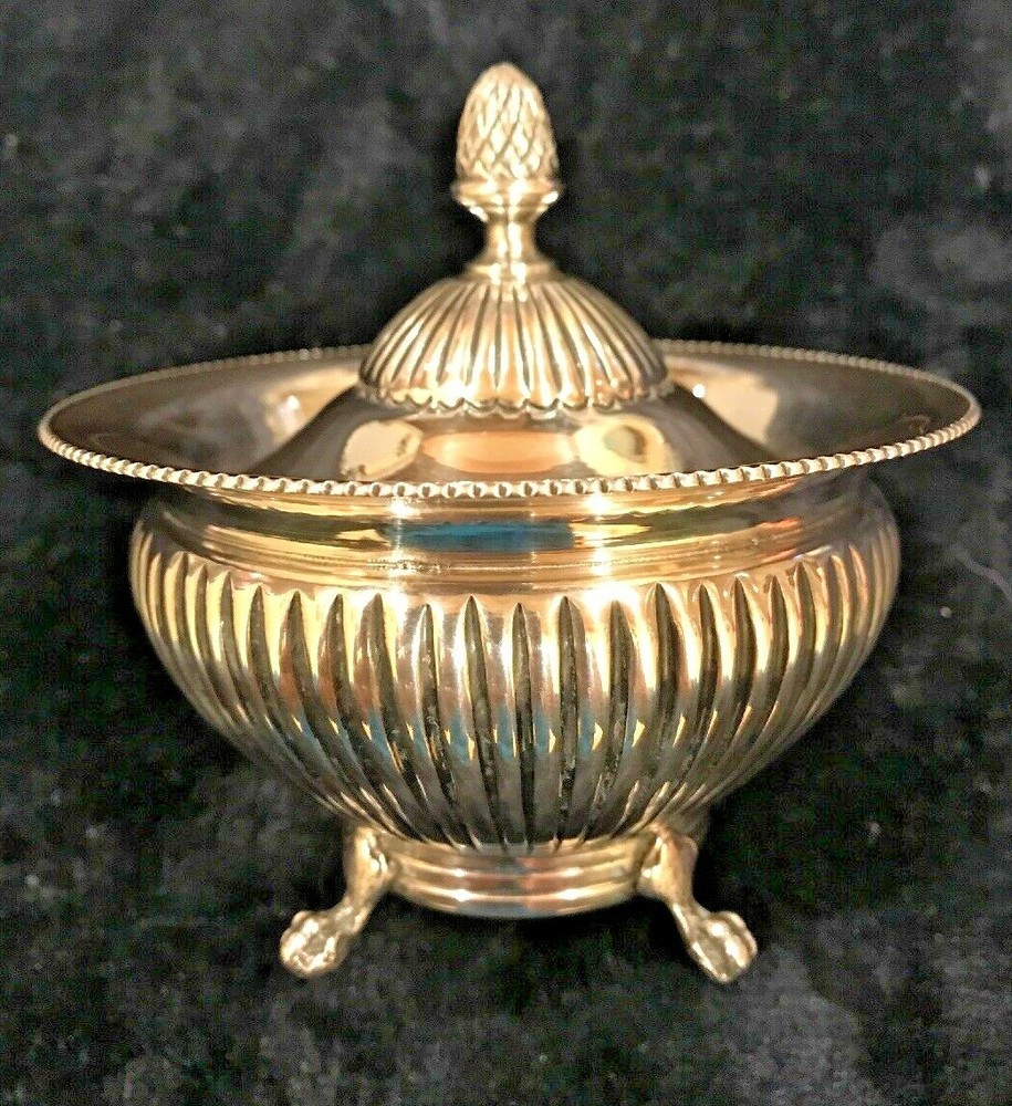 Antique 800 Silver Bowl With Lid