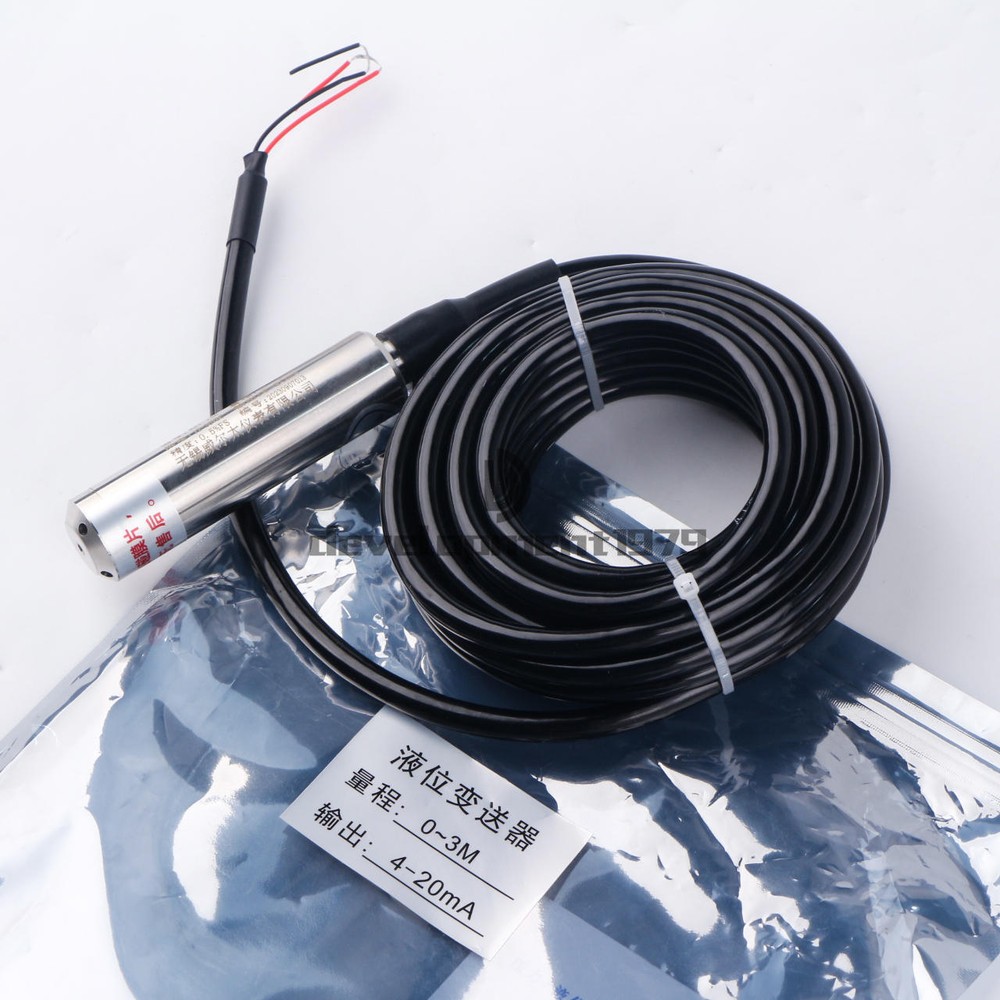 4-20MA Water Level Transmitter Liquid Level Transducer Sensor 1-10M Cable