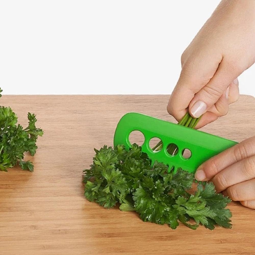 2Pcs Green Leaf Herb Stripper,Vegetable Herb Eliminator Comb Kitchen Herb Lea...