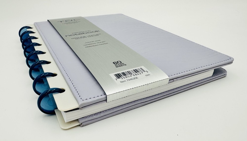 TUL Discbound Notebook | Vegan Leather | Junior Size | 60 Sheets | Lavender Mist