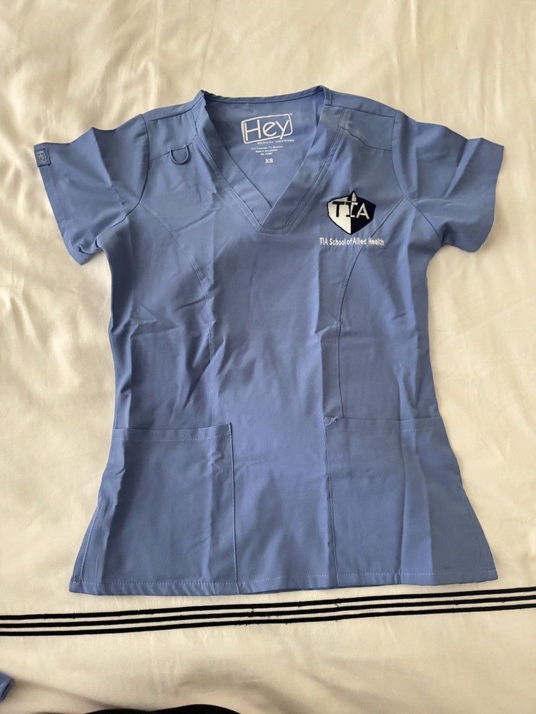 Hey Scrub Tops Women’s Blue V-neck