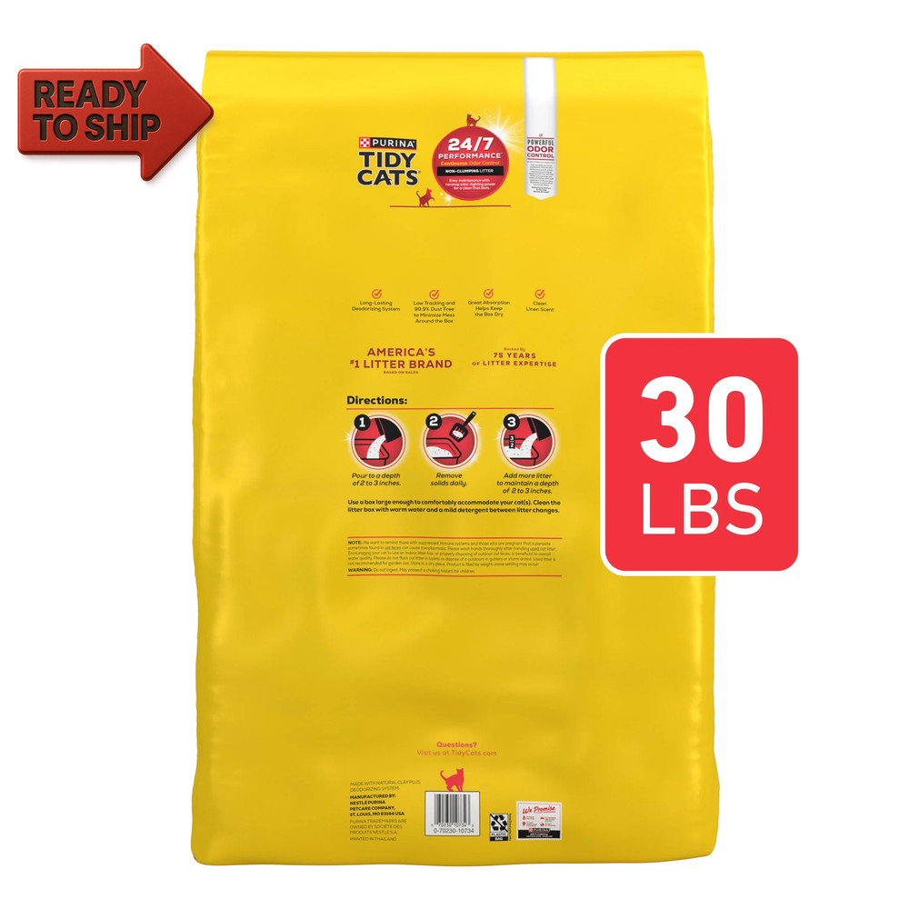 Purina Non-Clumping Litter, 24/7 Performance Odor Control Formula, 30