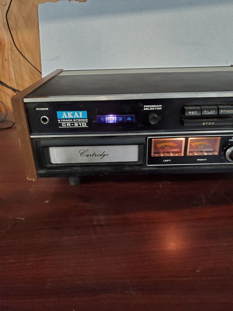 AKAI CR-81D 8 Track Player/Recorder powers on, untested! #69