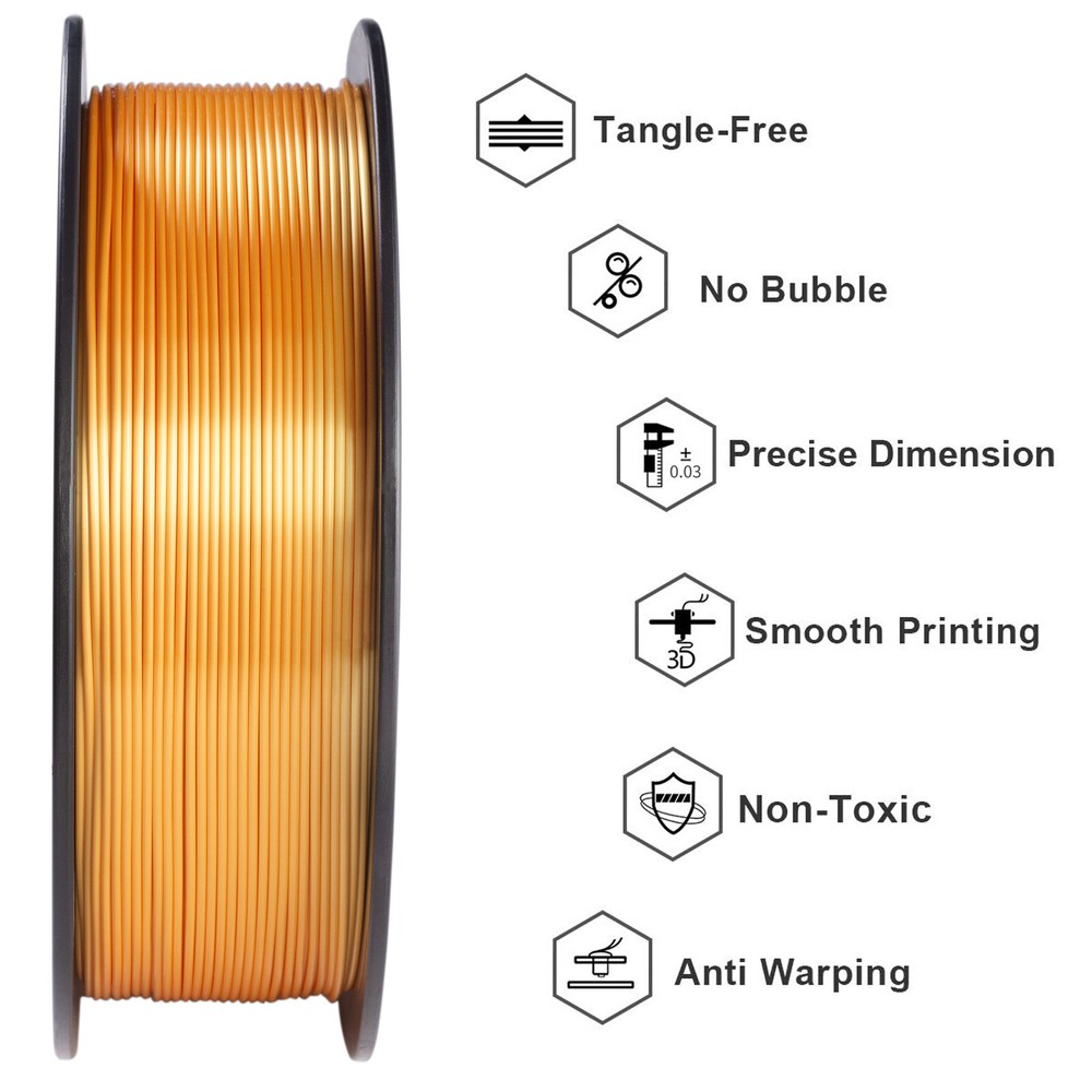 Geeetech Silk PLA 3D Printer Filament 1.75mm 1KG Multicolor For FDM 3D Printer