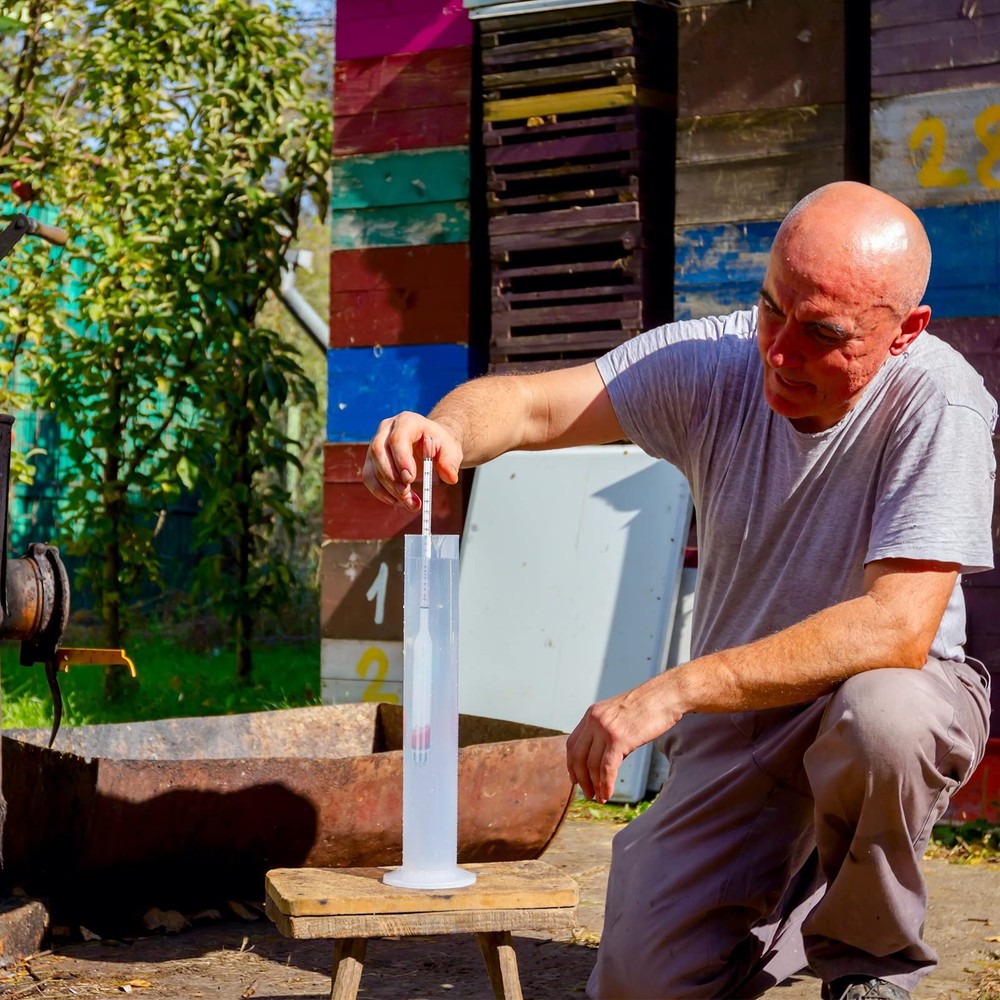 3 Pcs Glass Hydrometer Alcoholmeter 0-200 Proof, Alcohol Hydrometer Digital f...