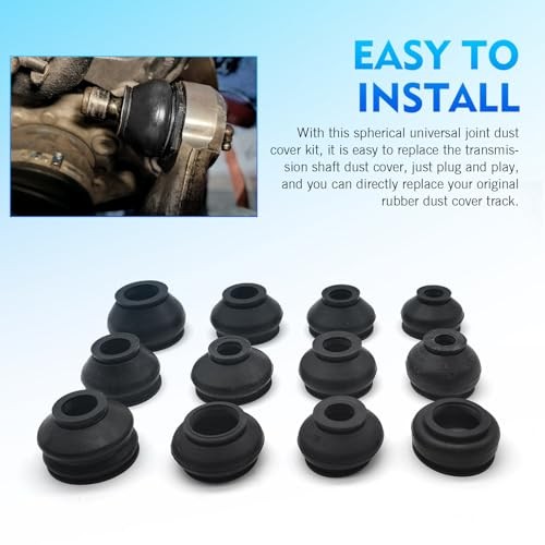 14PCS Tie Rod Boot, Rubber Ball Joint Boot, Dust Ball Joint Boot Replacement,