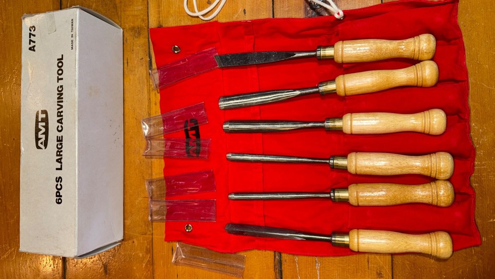 AMT 6PCS LARGE CARVING TOOL SET #A773 IN ORIGINAL BOX