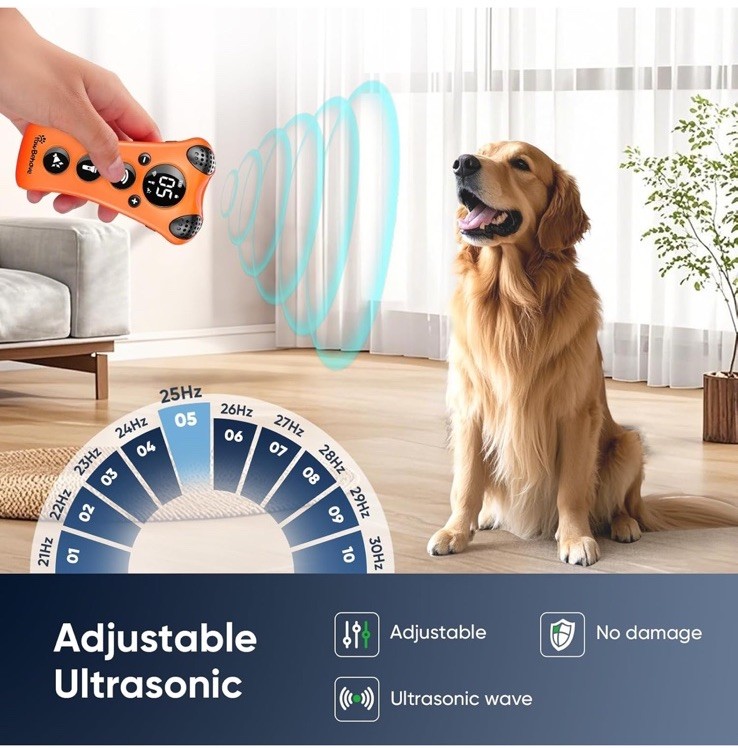 Adjustable Ultrasonic Dog Trainer – World's First Variable Frequency REG $55